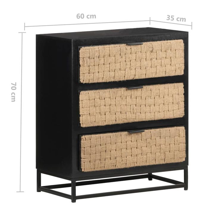 Commode 60x35x70 cm Bois de manguier massif - Photo n°7