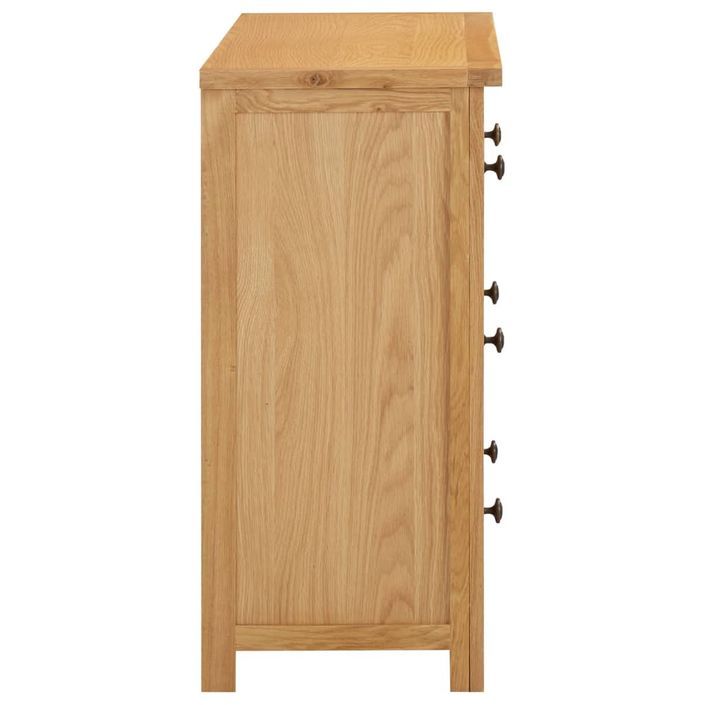 Commode 80x35x75 cm Bois de chêne massif 2 - Photo n°5