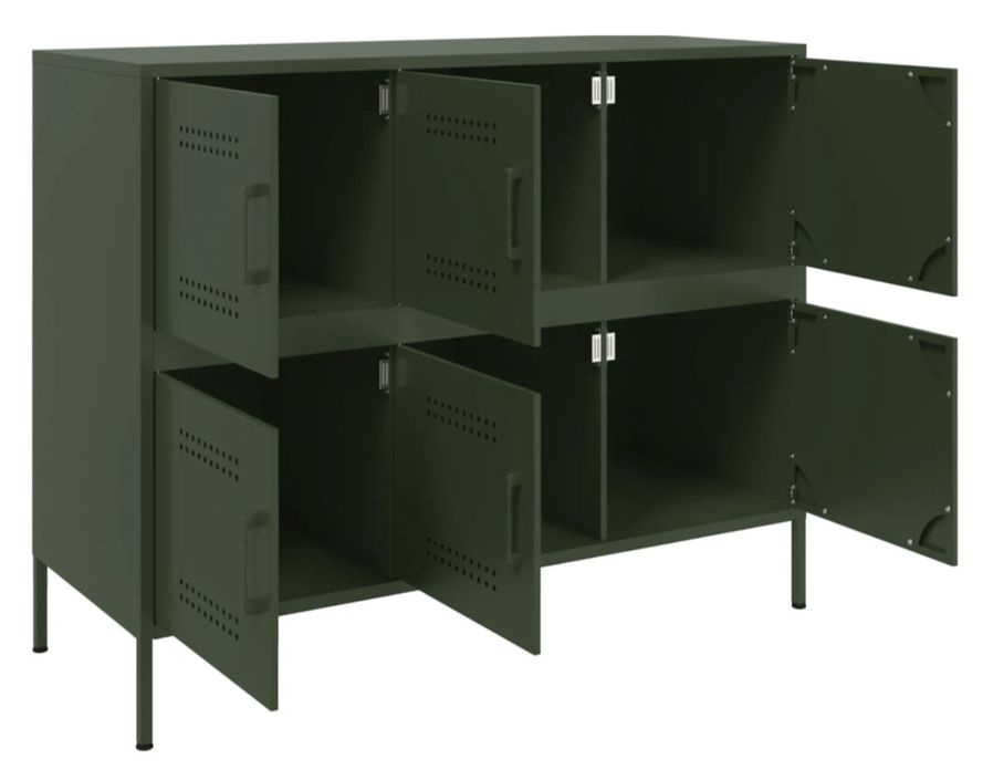 Commode à 6 casiers en acier Klavin 99 cm - Style industriel - Photo n°11