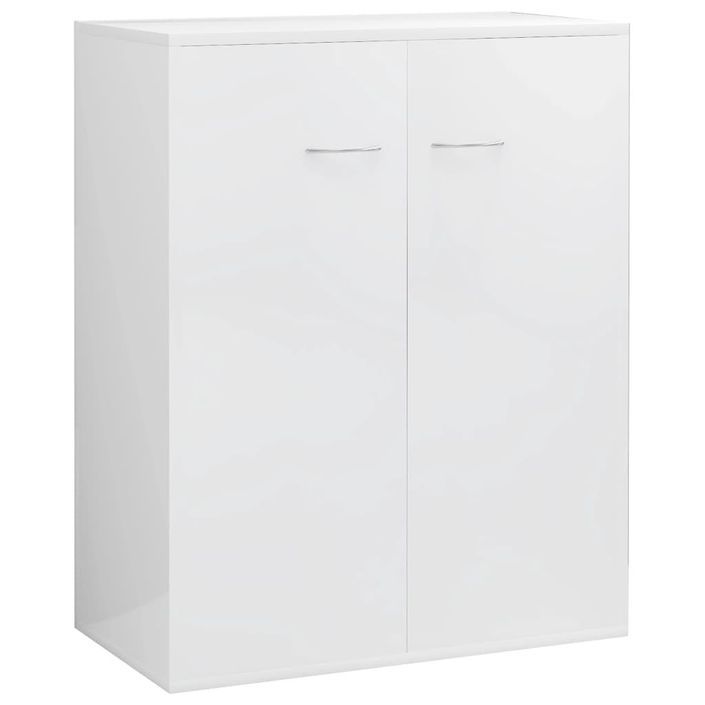 Commode Blanc brillant 60x30x75 cm - Photo n°1