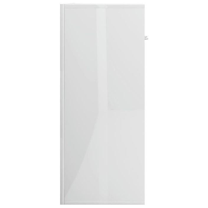 Commode Blanc brillant 60x30x75 cm - Photo n°6