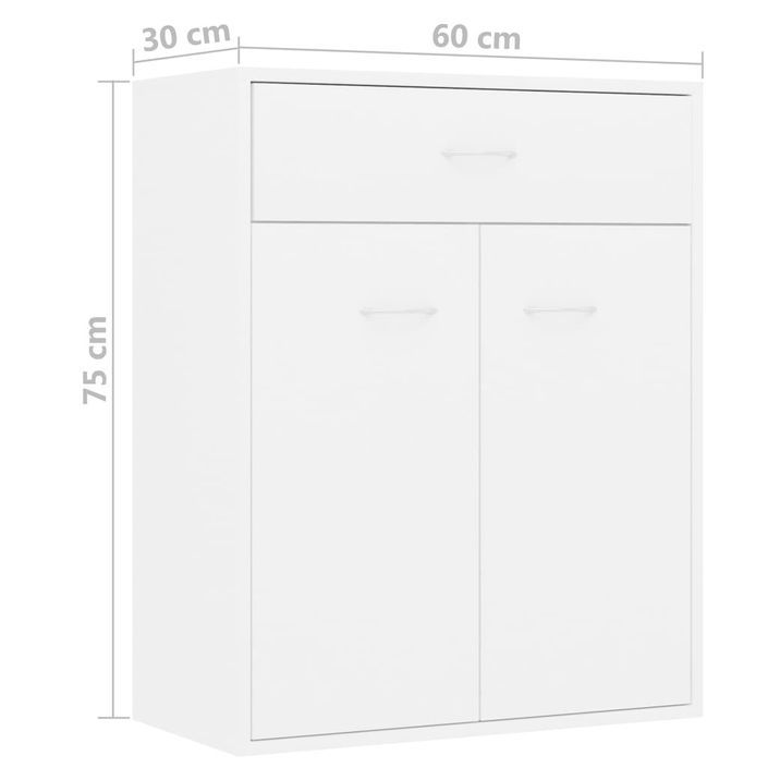 Commode Blanche 60 x 30 x 75 cm - Photo n°9
