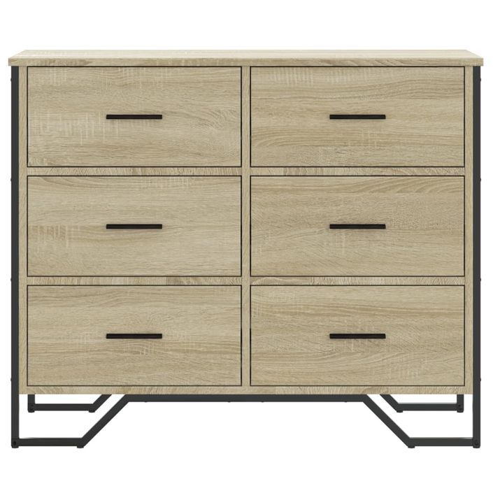 Commode chêne sonoma 91x35,5x74,5 cm bois d'ingénierie - Photo n°4