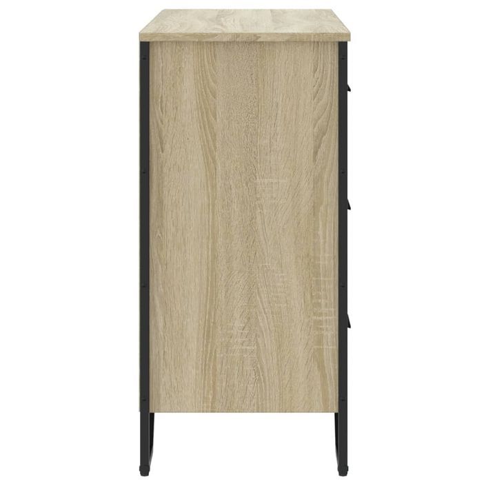 Commode chêne sonoma 91x35,5x74,5 cm bois d'ingénierie - Photo n°5