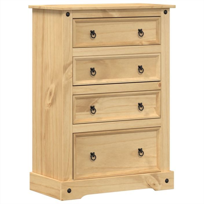 Commode Corona 80x43x114 cm bois massif de pin - Photo n°2