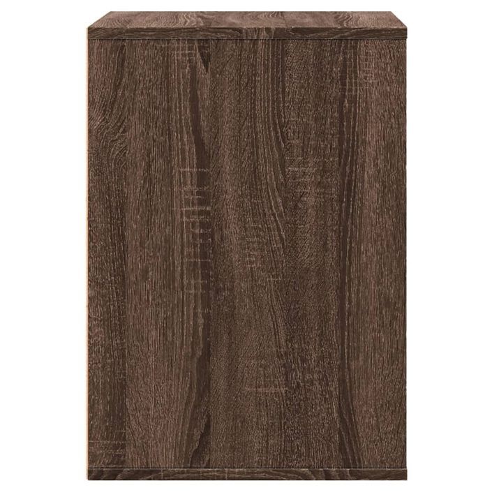 Commode d'angle chêne marron 60x41x58 cm bois d'ingénierie - Photo n°6