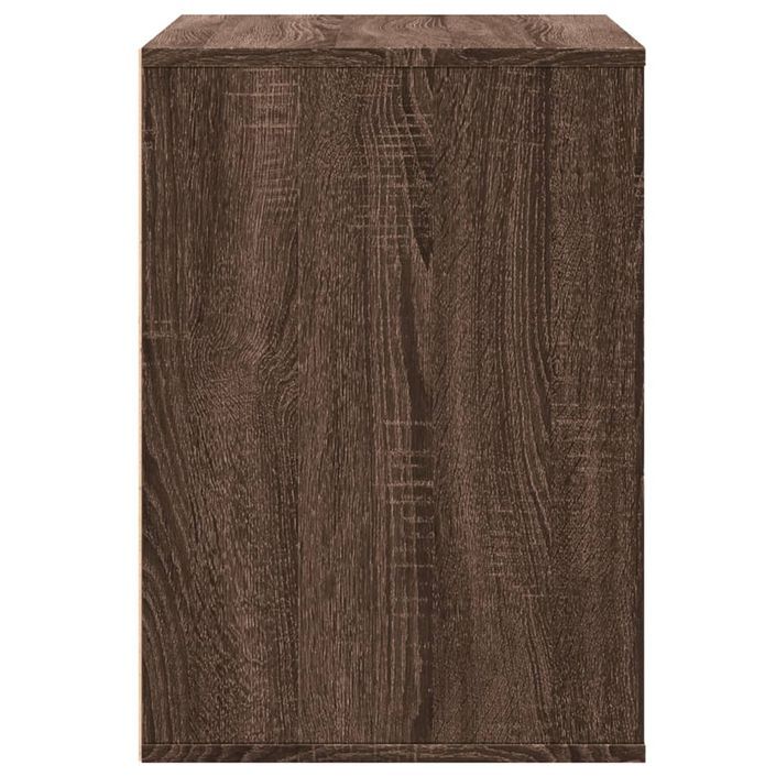 Commode d'angle chêne marron 80x41x58 cm bois d'ingénierie - Photo n°6