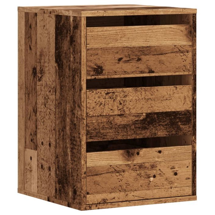 Commode d'angle vieux bois 40x41x58 cm bois d'ingénierie - Photo n°2