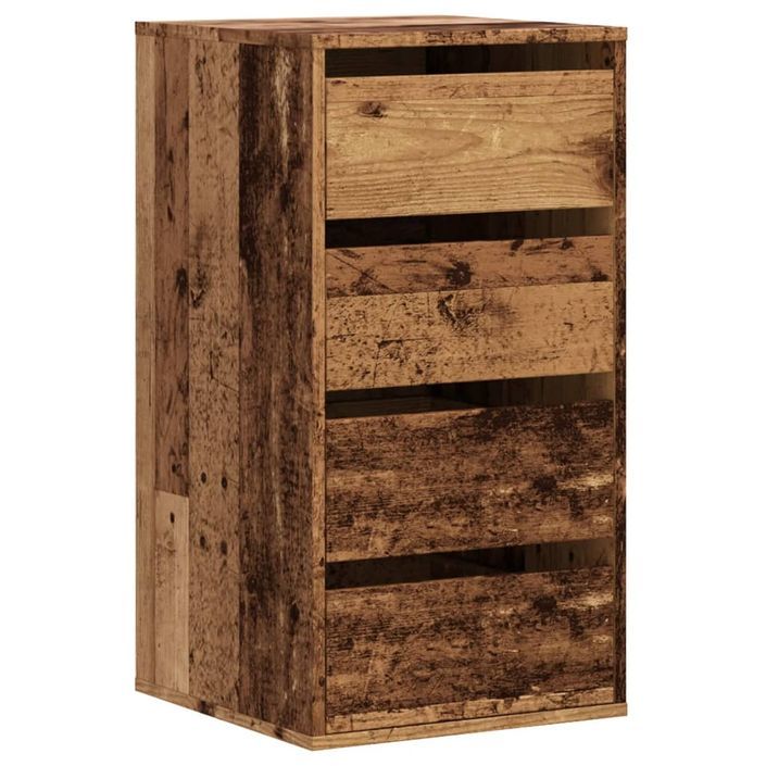 Commode d'angle vieux bois 40x41x76 cm bois d'ingénierie - Photo n°2