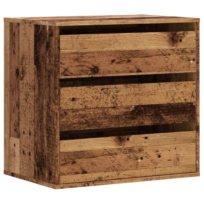 Commode d'angle vieux bois 60x41x58 cm bois d'ingénierie - Photo n°2