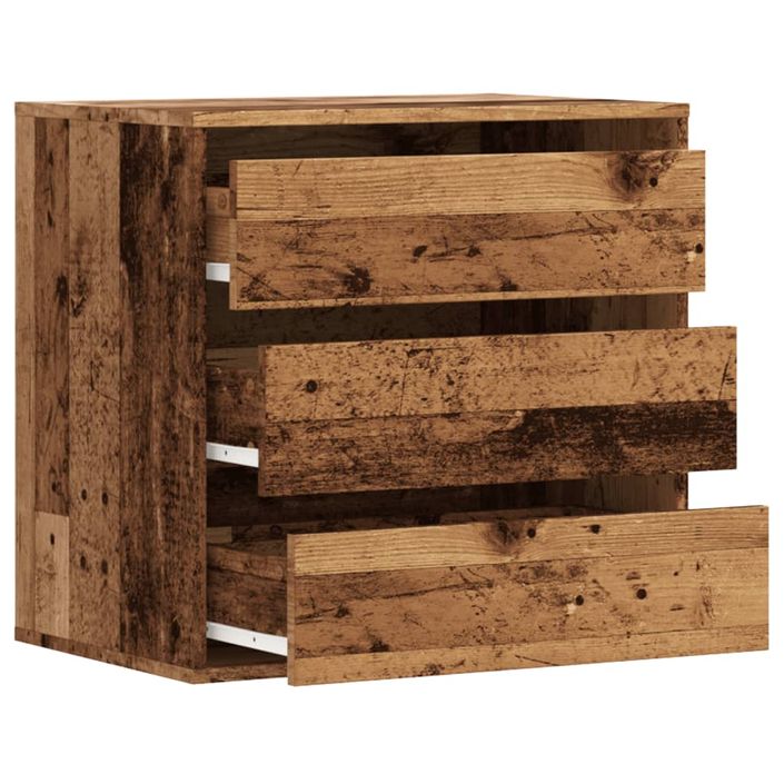 Commode d'angle vieux bois 60x41x58 cm bois d'ingénierie - Photo n°5