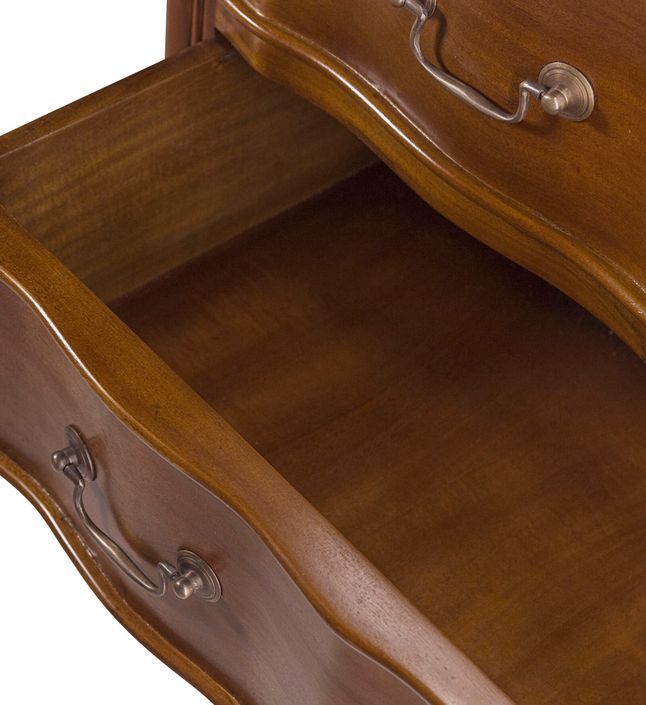 Commode en bois d'acajou 2 tiroirs Castle 90 cm - Photo n°2