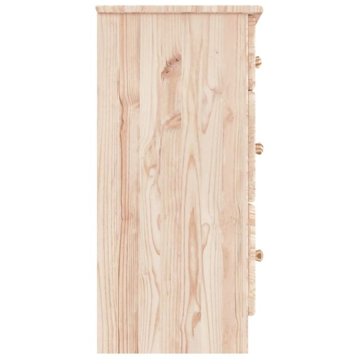 Commode en bois massif 7 tiroirs Malona 112 cm – Style intemporel et pratique - Photo n°5