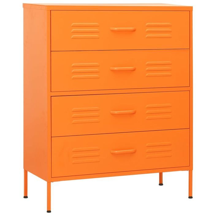 Commode Orange 80x35x101,5 cm Acier - Photo n°4