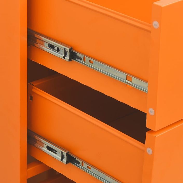 Commode Orange 80x35x101,5 cm Acier - Photo n°5