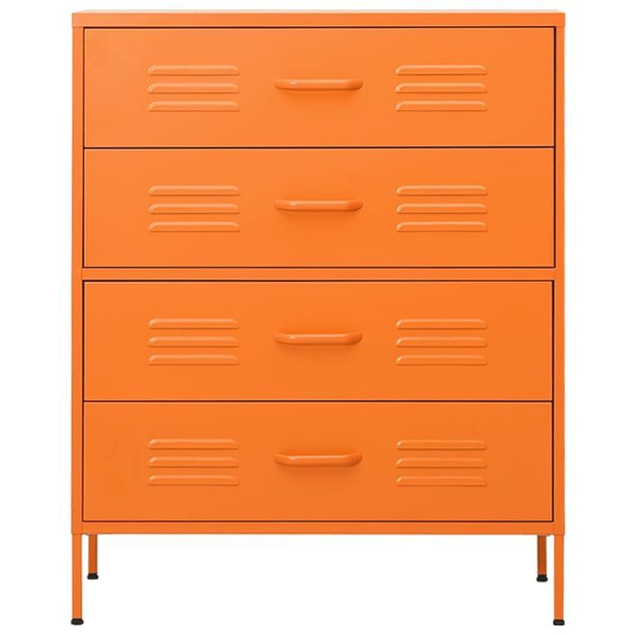 Commode Orange 80x35x101,5 cm Acier - Photo n°1