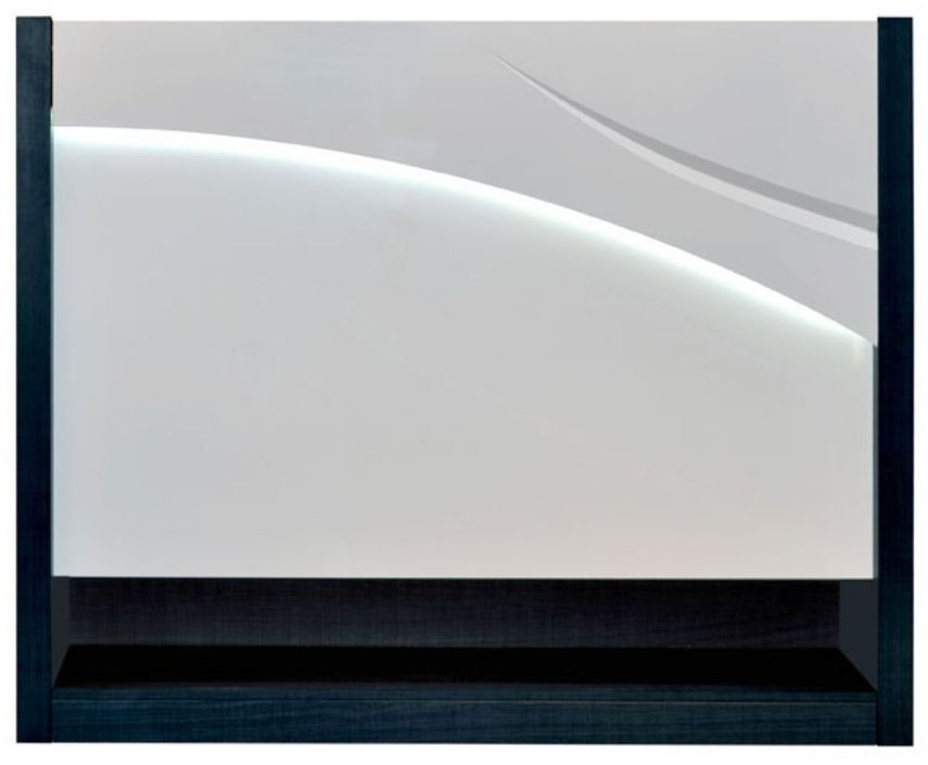 Comptoir de bar avec éclairage Led laqué blanc et anthracite mate Klype 125 cm - Photo n°1