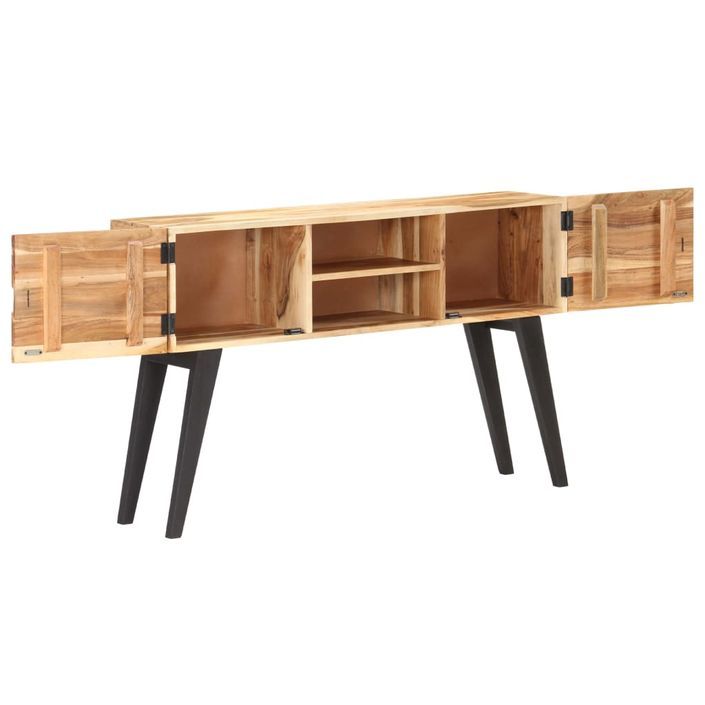 Console 120x30x75 cm Bois d'acacia solide - Photo n°3