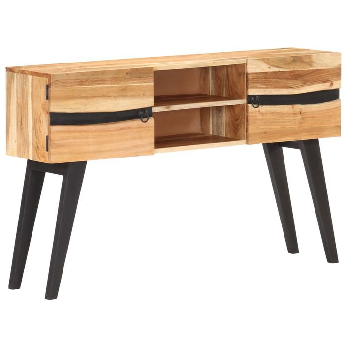 Console 120x30x75 cm Bois d'acacia solide - Photo n°10