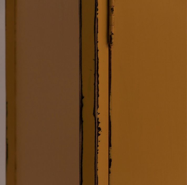 Console 2 portes orme massif jaune décapé Juan - Photo n°5