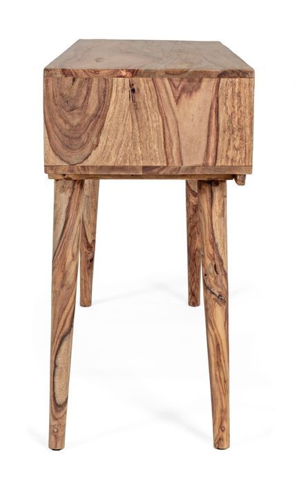 Console 2 tiroirs en bois de sheesham naturel Kany 113 cm - Photo n°6