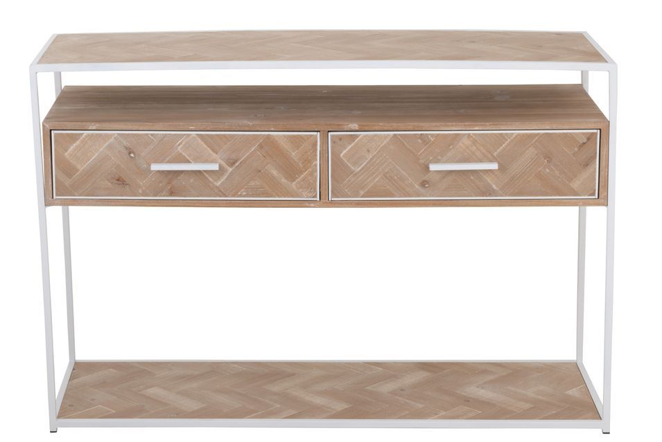 Console 2 tiroirs en bois naturel Aladin L 120 cm - Photo n°2
