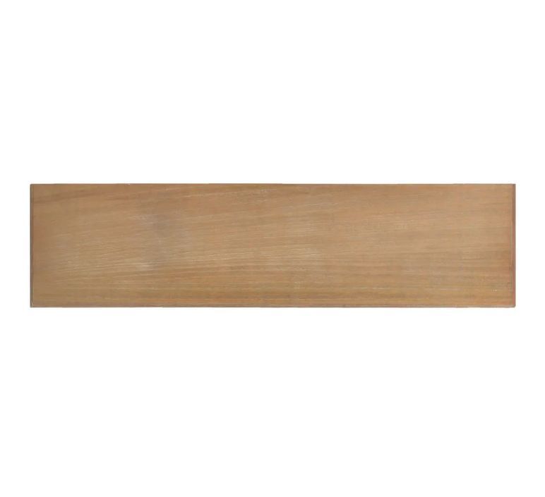 Console 3 tiroirs bois clair et pin massif blanc Karmen - Photo n°8