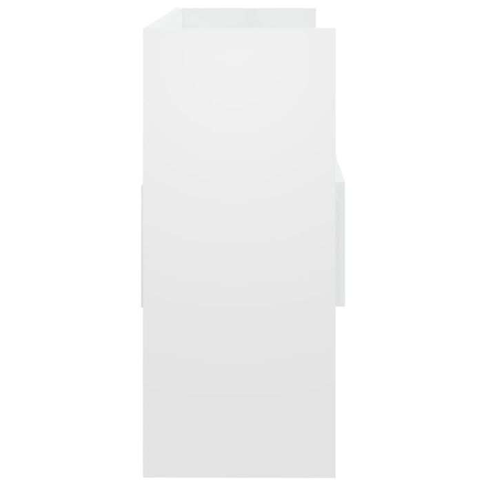 Console Blanc brillant 105x30x70 cm - Photo n°7