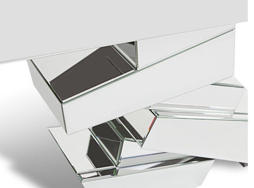 Console design verre miroir Amire 122 cm - Photo n°2
