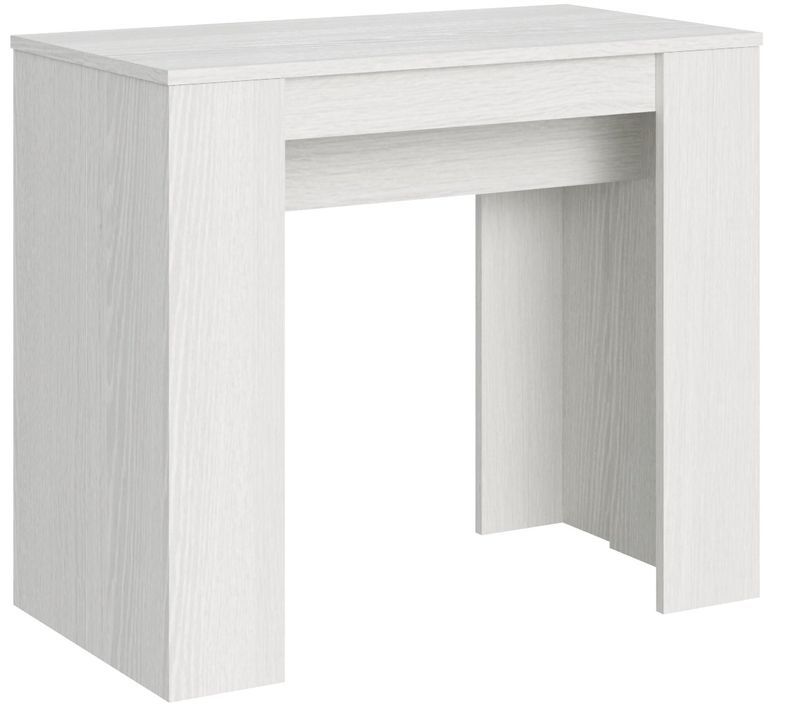 Console extensible bois blanc 14 personnes 48 à 308 cm Bina - Photo n°1