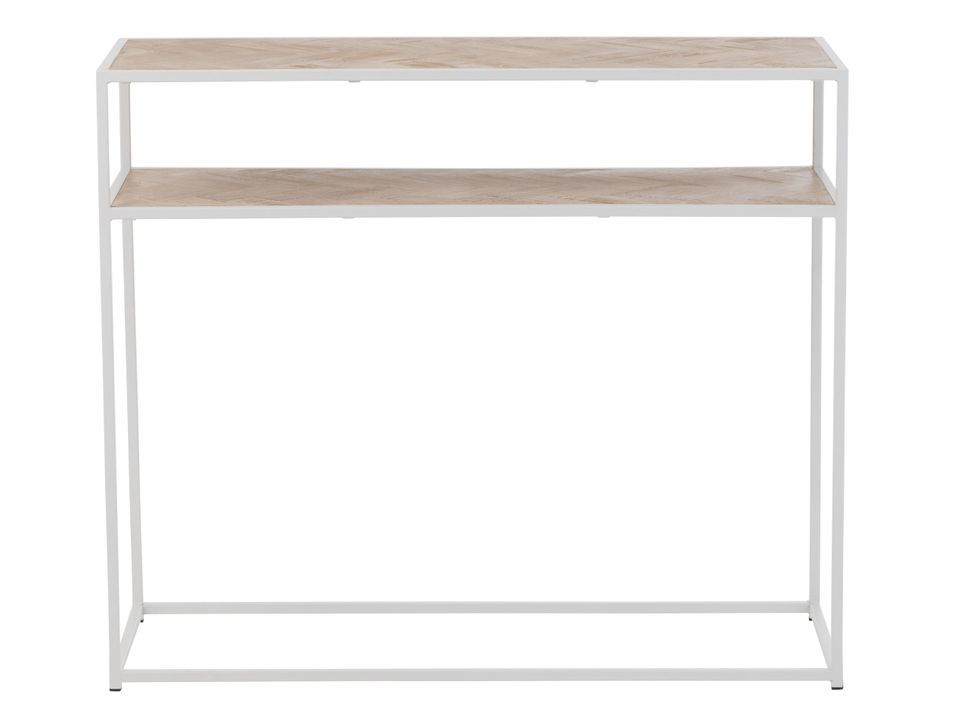 Console zigzag en bois naturel blanc Rocky L 100 cm - Photo n°2