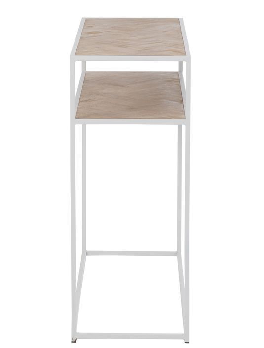 Console zigzag en bois naturel blanc Rocky L 100 cm - Photo n°3