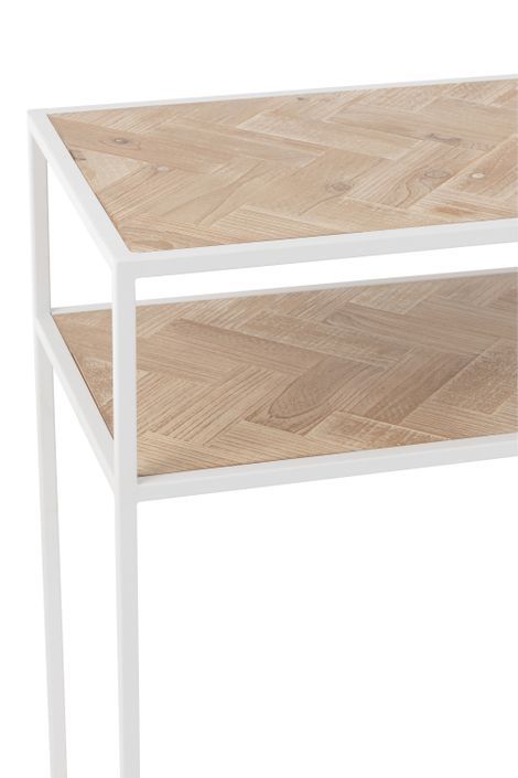 Console zigzag en bois naturel blanc Rocky L 100 cm - Photo n°5