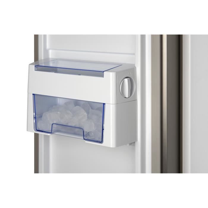 CONTINENTAL EDISON Réfrigérateur américain 608L, Total No Frost, A++, distributeur d'eau + twist ice, display, Inox VCM - Photo n°3