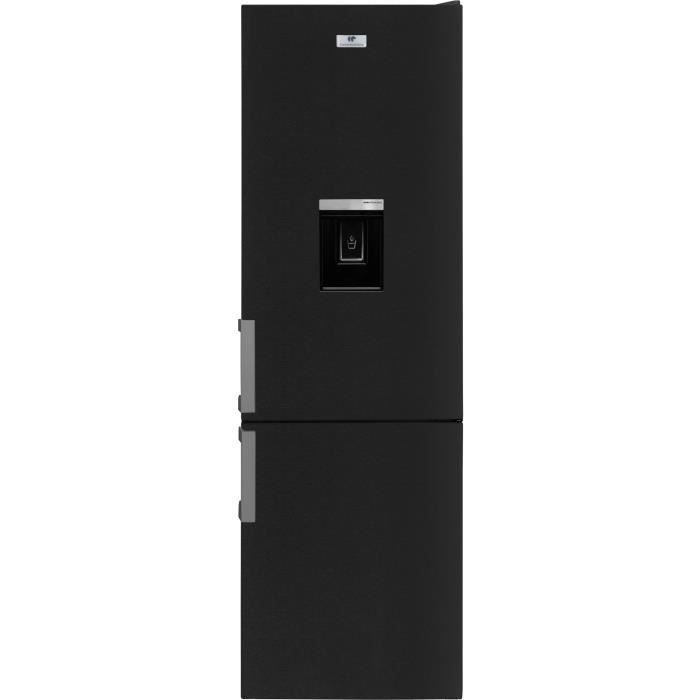 CONTINENTAL EDISON - Réfrigérateur congélateur bas 268L - Froid statique - Poignées inox - INOX Noir - Photo n°1