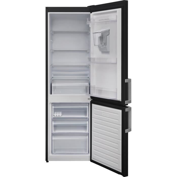 CONTINENTAL EDISON - Réfrigérateur congélateur bas 268L - Froid statique - Poignées inox - INOX Noir - Photo n°2