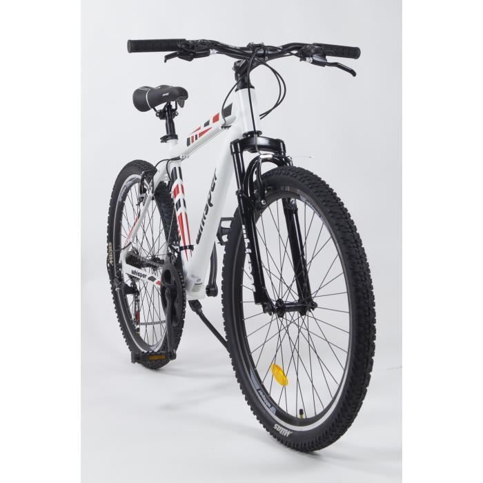 CORELLI - Vélo VTTWHISPER WM300 - 26 - Cadre L - 21 vitesses - Homme - Blanc /rouge/noir - Photo n°2