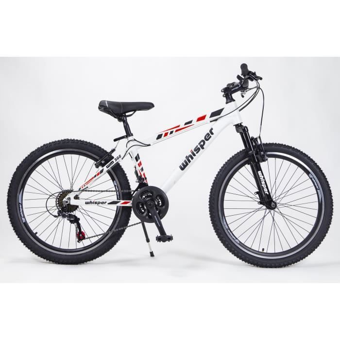 CORELLI - Vélo VTTWHISPER WM302 - 24 - 21 vitesses - Garçon - Blanc /rouge/noir - Photo n°1