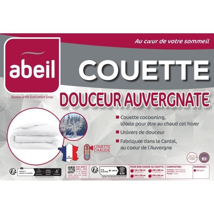 Couette Douceur Auvergnate - 140 x 200 cm - Chaude - 1 personne - ABEIL - Photo n°4