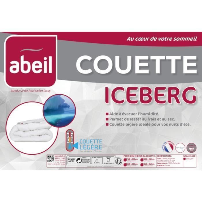 Couette tempérée Iceberg 200 g/m² Abeil - Traitement rafraîchissant FERAN ICE - Photo n°3