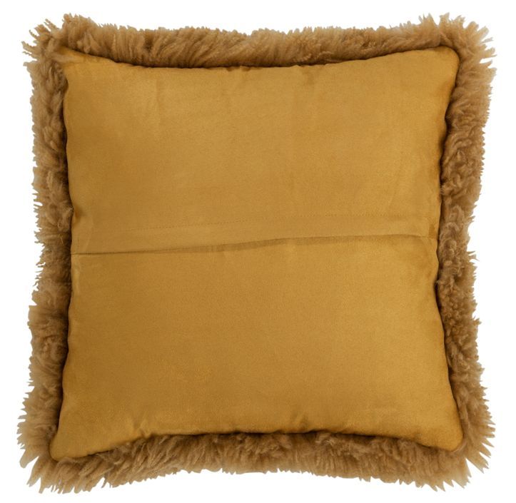 Coussin carré peau de mouton ocre Marina 40 x 40 cm - Photo n°2