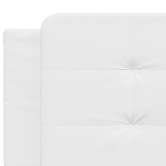 Coussin de tête de lit blanc 200 cm similicuir - Photo n°7