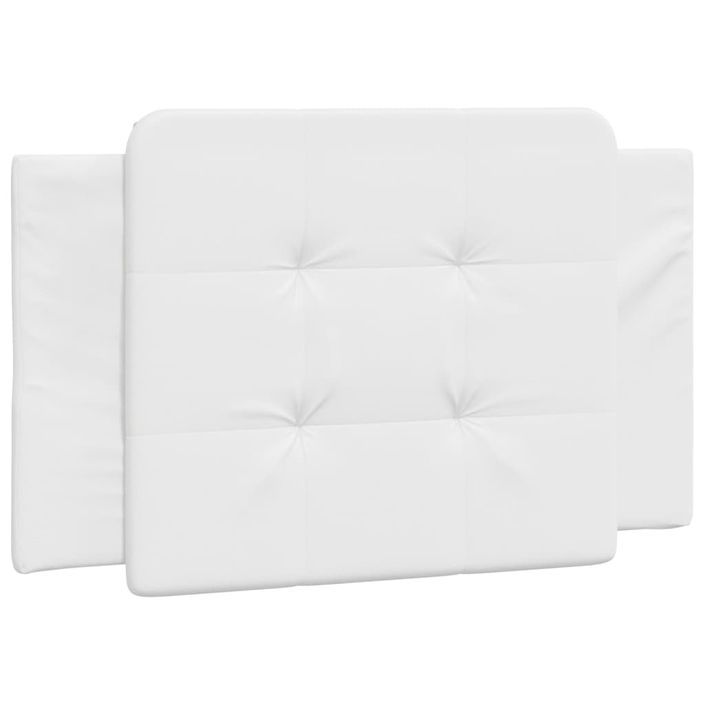 Coussin de tête de lit blanc 90 cm similicuir - Photo n°1