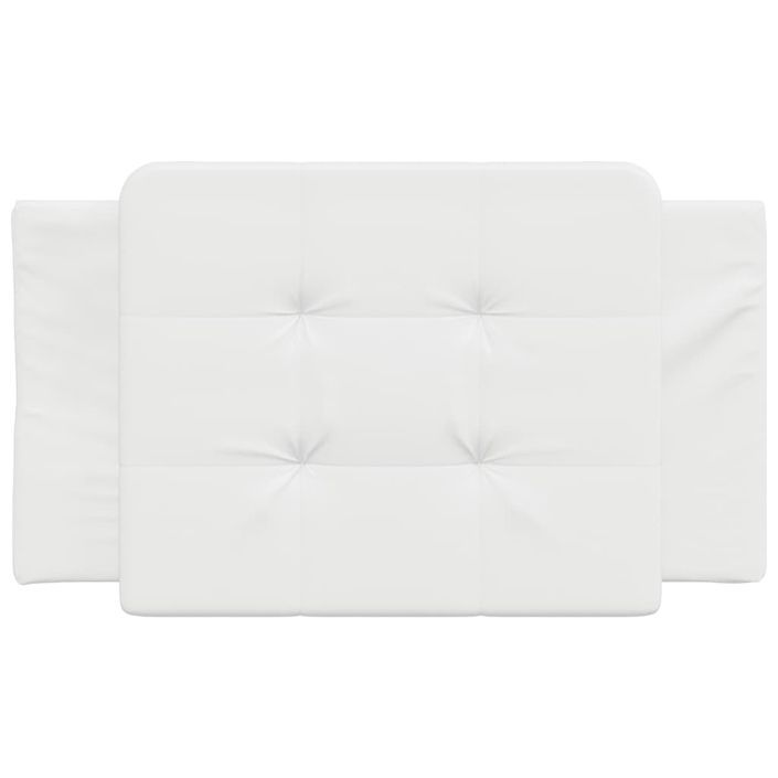 Coussin de tête de lit blanc 90 cm similicuir - Photo n°4