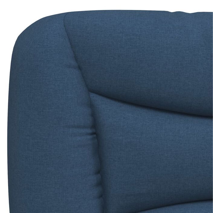 Coussin de tête de lit bleu 100 cm tissu - Photo n°8