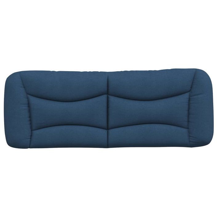 Coussin de tête de lit bleu 120 cm tissu - Photo n°5