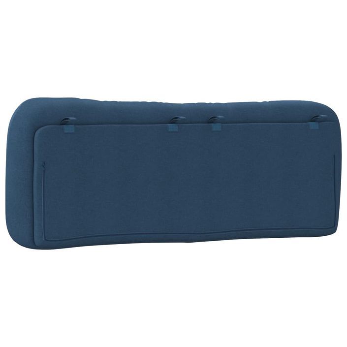 Coussin de tête de lit bleu 120 cm tissu - Photo n°7