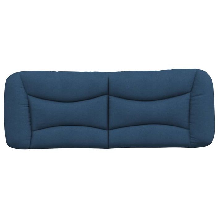 Coussin de tête de lit bleu 140 cm tissu - Photo n°5