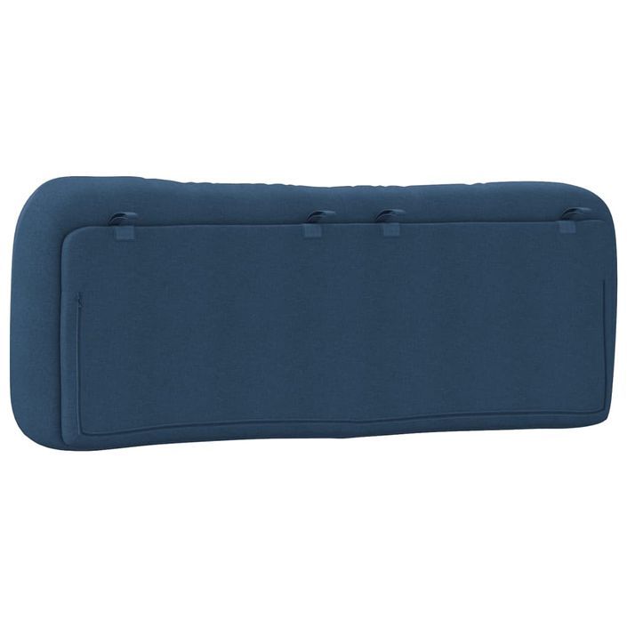 Coussin de tête de lit bleu 140 cm tissu - Photo n°7