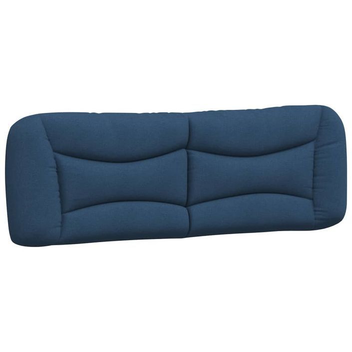 Coussin de tête de lit bleu 160 cm tissu - Photo n°2